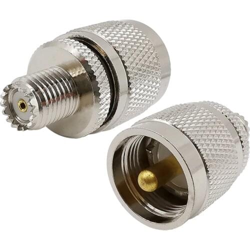 1Piece Mini UHF Female Jack to UHF PL259 PL-259 Male Plug Straight RF Coaxial Adapter UHF Connector