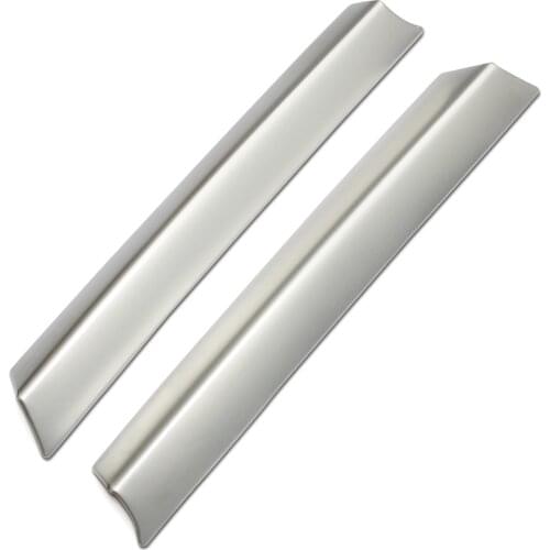 High quality 2PCS Stainless steel For Volvo S60 /S60L/ V60/ XC60 cup holder armrest box silver decoration Accessories