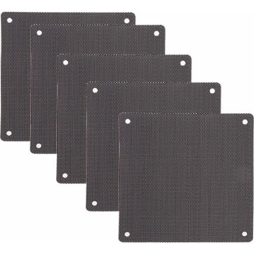 5Pc Computer Mesh PVC Case Fan Dust Fan Filter Dustproof Cover Chassis Dust Cover Dustproof Cover Fans Cooling