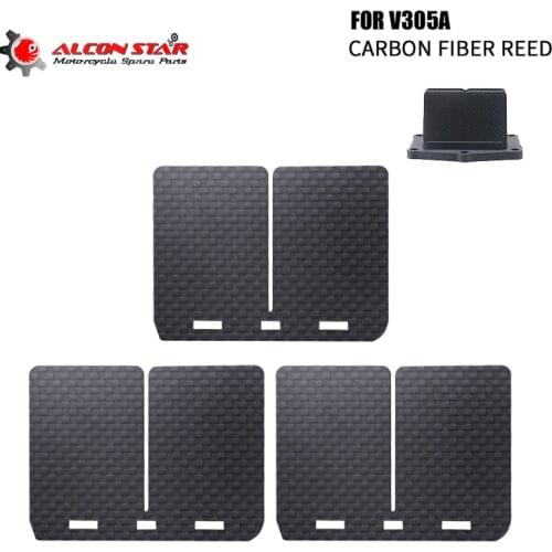 Alconstar-10/20pcs Motorcycle Reed Valve System Carbon Fiber Reed Valve Petals for 1986-2001 Honda CR250R V-Force 3 Reed Cage