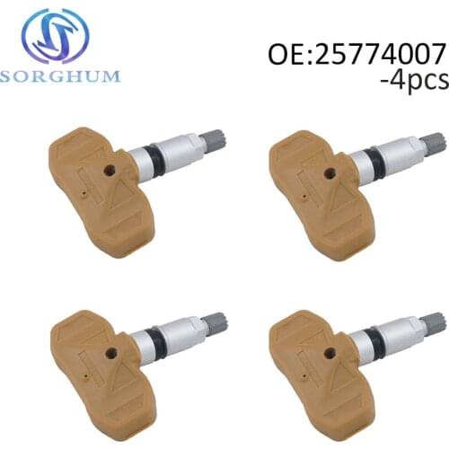 4pcs 25774007 Tire Pressure Sensor TPMS 433Mhz Fits For Chevrolet Trailblazer (KC) For Cadillac CTS (GMX322) 2007-2011