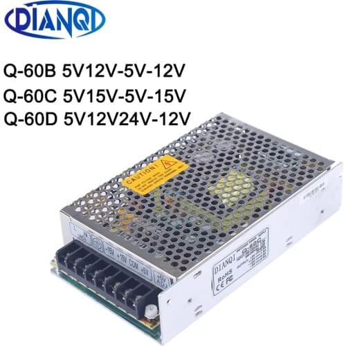 DIANQI Q-60B 5V 12V -5V -12V Quad output Switching power supply Q-60C 5V 15V -5V -15V ac dc converter Q-60D 5V 12V 24V -12V