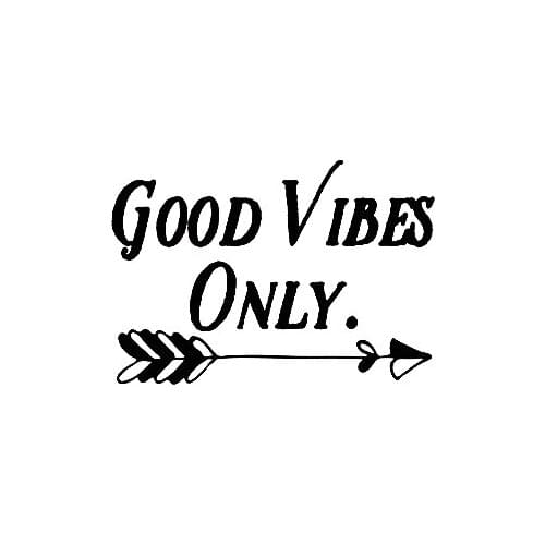 Good Vibes Only Text Vinyl Car Decal Sticker Arrow Car Decals Art Bumper Car Window Rear windshield Decor Waterproof Black L388