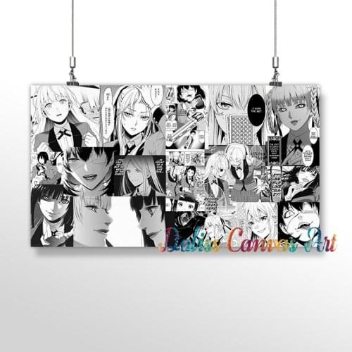 Canvas kakegurui Anime Pictures Home Manga Decoration Paintings Poster HD Prints Wall Art Modular Living Room Framed