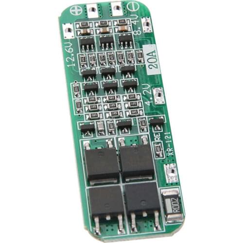 Battery Indicator 3S 12.6V 20A Lithium Battery Protection Board 18650 LiPo Cell BMS PCBAuto Recovery Testing Equipment