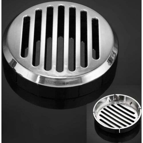 Motorcycle 3.5mm Horn Chrome Round Slotted Grille Car Horn Cover Fit For Honda Shadow VT1100 /750/600 VTX1300C1800C VT VF750