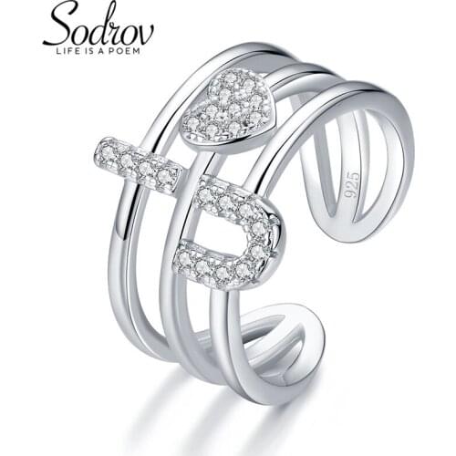 Classic Simple Style Hot Sale 925 100% Solid Sterling Silver Open Finger Rings For Women Birthday Present R030