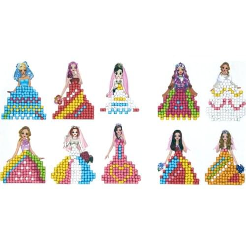 Beautiful Girl Dimaond Painting Stickers 5D DIY Diamond Mosaic Embroidery Cross Stitch Rhinestone Home Decor Kids Gift