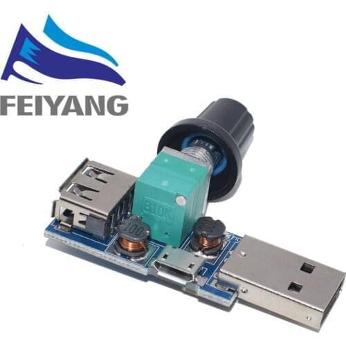 10PCS Mini USB Fan Governor Wind Speed Controller Air Volume Regulator Cooling Mute Multi Function Fan Speed Switch Module DC 5V
