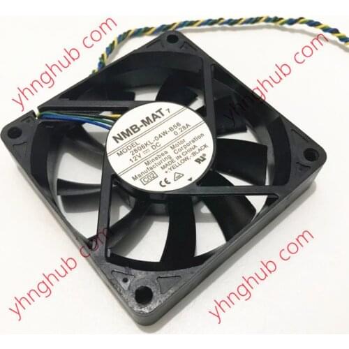 NMB-MAT 2806KL-04W-B56 C02 DC 12V 0.28A 4-Wire 70x70x15mm Server Cooling Fan