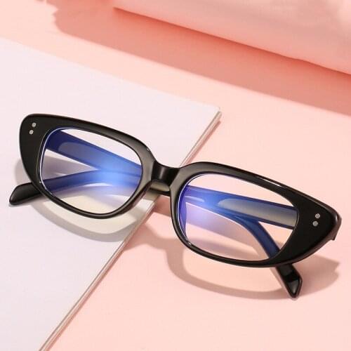 New Fashion Clear Lens Glasses Frame Women Computer Blue Light Glasses Cat Eye Transparent Eyeglasses For Ladies