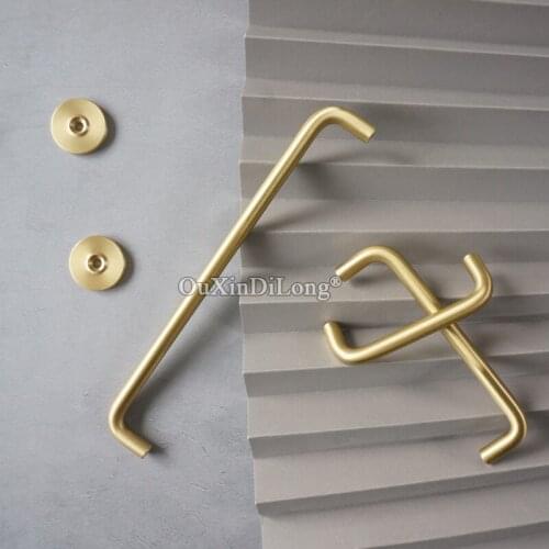 New 2PCS European Pure Brass Furniture Handles Drawer Pulls Cupboard Wardrobe Kitchen Shoe TV Wine Cabinet Pulls Handles & Knobs