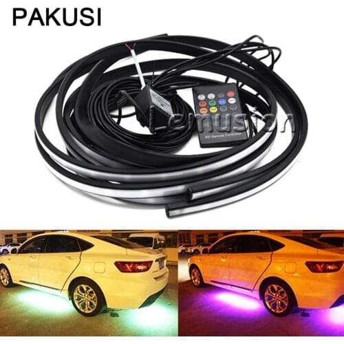 PAKUSI NEW 1Set Car LED Chassis Lamp RGB Light For Renault Lada Mazda 3 6 Volvo Ford VW polo KIA accessories with remote control