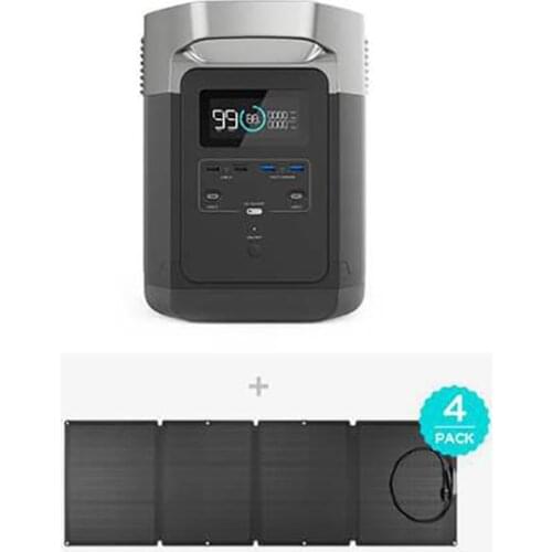 DELTA 1300 4x 110W Solar Panel Bundle Portable Power Station for Camping