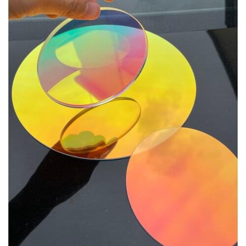 Laser Plexiglass Rainbow Board Acrylic (PMMA) Iridescent/Radiant Sheet,Round Shape Organic Oргстекло For Advertising/Decorate