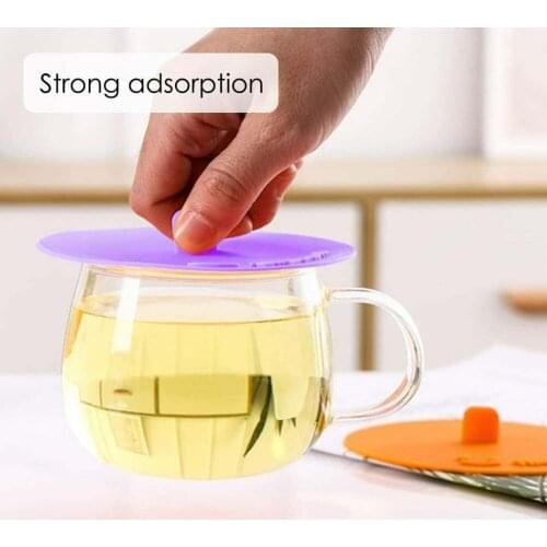 Silicone Cup Lid Creative Silicone Cup Lid Leak-proof And Dust-proof Ceramic Tea Cup Water Cup Lid Seal Drinkware