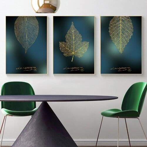 Nordic Nature Landscape Posters and Prints Abstract Tree Leaves Canvas Painting Wall Pictures for Living Room Home Decoration