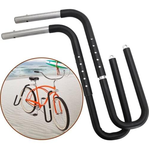 Bicycle Surfing Carrier Surfboard Wakeboard Bike Rack Mount to Seat Posts Practical Surfboard Bike-Side Holder Riding