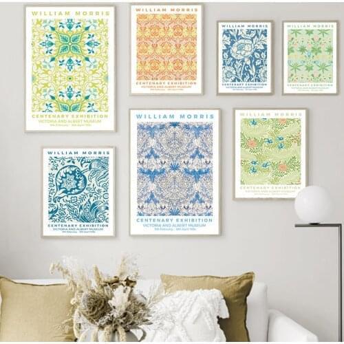Vintage Flower William Morris Abstract Wall Art Canvas Painting Nordic Posters And Prints Wall Pictures For Living Room Decor