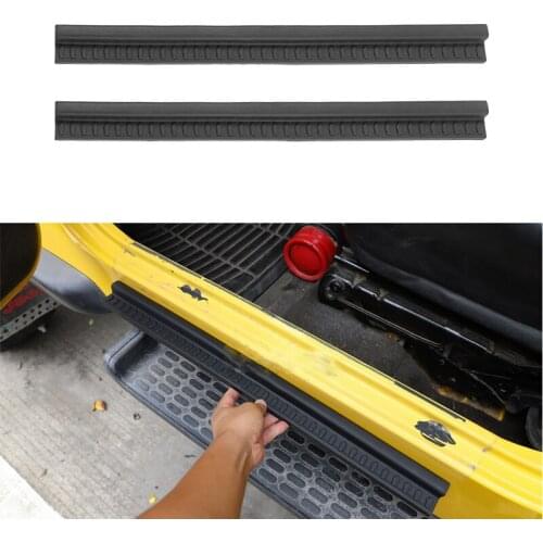 Car Door Sill Protector Plate Entry Guard Trim Stickers Rubber Styling Mouldings for Jeep Wrangler TJ 1997-2006