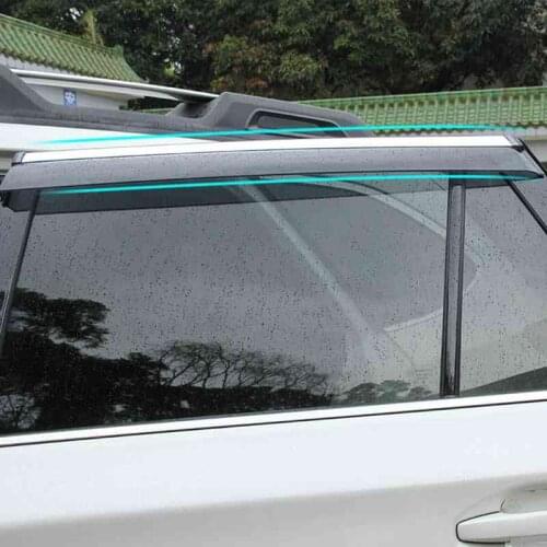 ABAIWAI Auto Car Window Protector Visor Sun Rain Shade Awnings For Subaru Outback 2015 2016 2017 4pcs Exterior Sticker Accessory