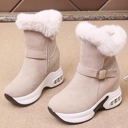 Women Winter Warm Fur Sneakers Platform Snow Boots Women 2021 Ankle Boots Female Causal Shoes Ankle Boots for Women