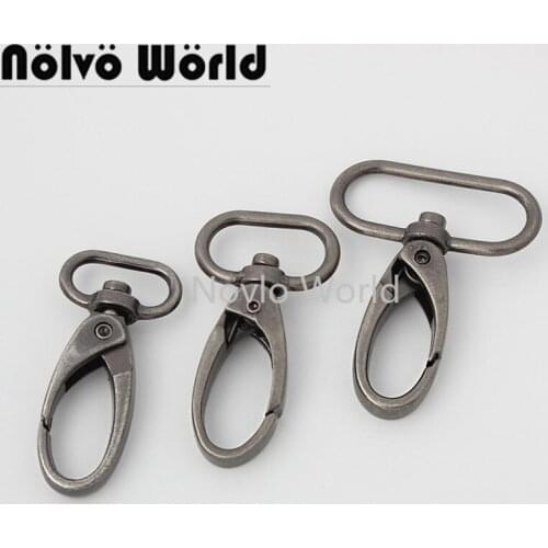 10-50 pieces 3 size 17mm 20mm 32mm metal old silver retro style snap hook clasp clip for purse woman handbag accessories