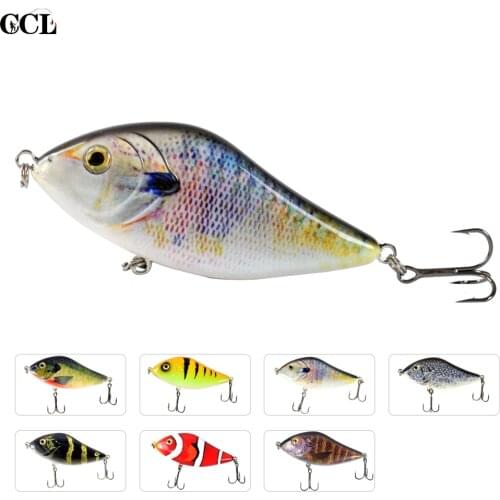 10cm 45g Hard Jerkbait Lure Slow Sinking NO. 2 Treble Hooks Fit Ocean Lake River For Pike Muskie Troute Wobbler Fishing Lures