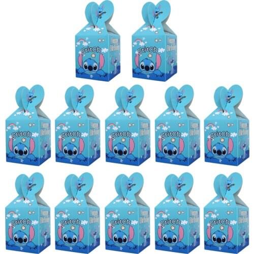 12/24/36/48/60Pcs Lilo & Stitch Theme Candy Boxes Girls Birthday Party Decorations Baby Shower Kids Favor Gifts Boxes Supplies