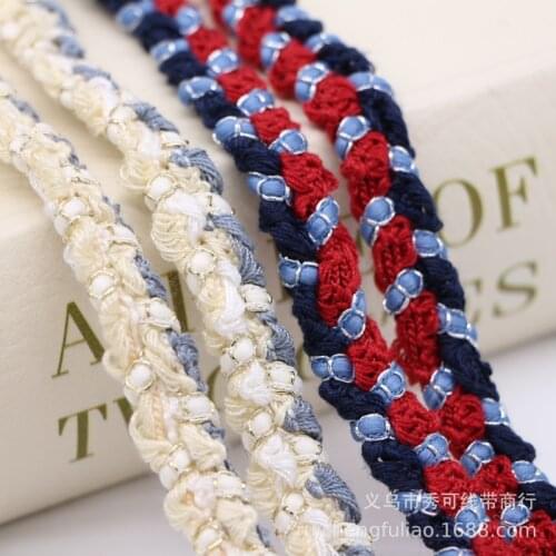 5 yards Mixed colors Weave Twist Ribbon for DIY Crafts Hairwear Bow Material Bag Clothing Accessories Sewing Decoration Trims