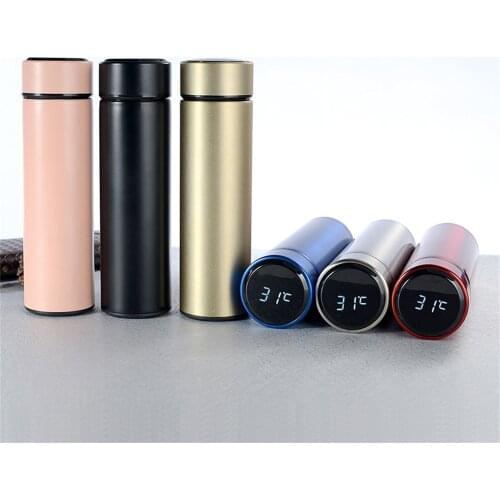 500ml Double-Wall Insulated Vacuum Flask Stainless Steel Water Bottle For Girls Smart Thermos Thermal for Sport Water Bottles