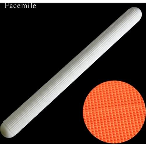 37.5 CM High Quality Plastic White Non-stick Exhaust Fondant Rolling Pin Fondant Gift Dough Roller Decorating Gift Roller 55014