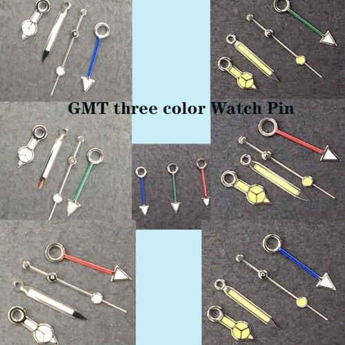 Watch pointer accessories, green / blue luminous pointer, suitable for ETA 3804gmt movement 2836 2824 Miyota 8205 8215