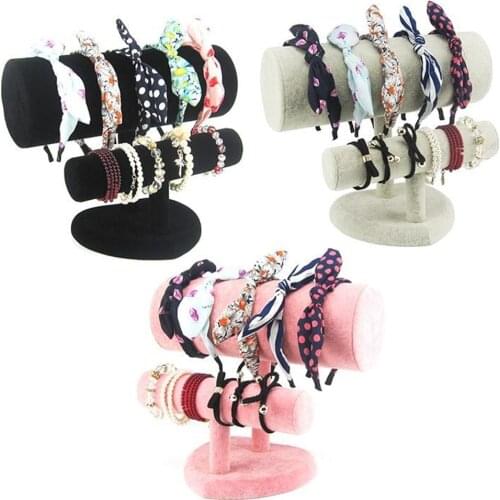 Velvet T-Bar Headband Holder Retail Shop Jewelry Display Stand Rack display bracelets necklaces anklet Jewelry Packaging