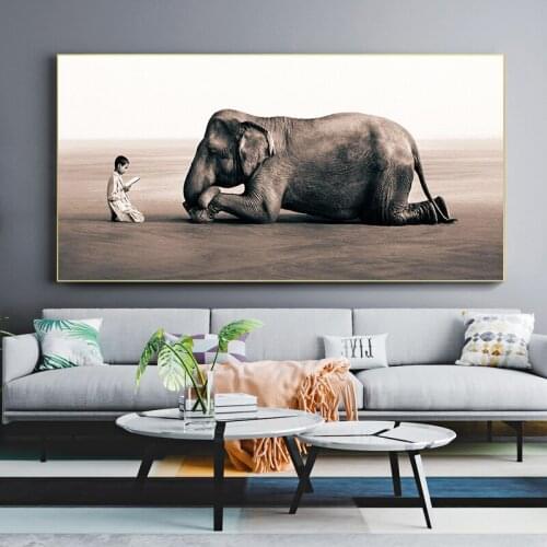 Buddha Modern Canvas Painting Nordic Posters and Prints Zen Home Decoration Elephant Religion Art Wall Picture for Living Room