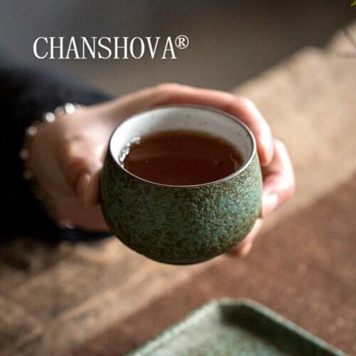 CHANSHOVA 100/120ml Chinese retro Handmade simplicity coarse pottery Teacup Small liquor cup China ceramics tea set H457