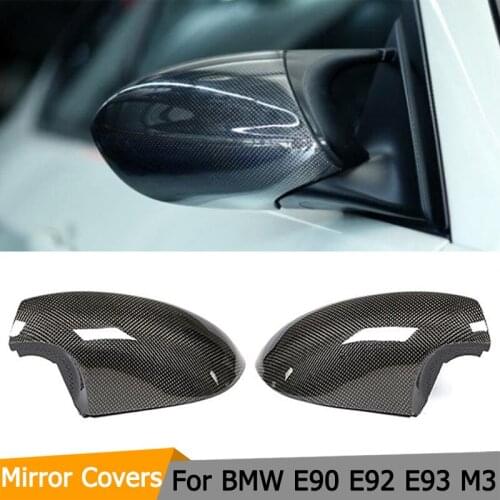 For BMW 3 Series E90 E92 E93 M3 Only 2006 - 2013, Carbon Fiber Car Rear View Mirror Cover Cap , Replace Side Mirror Cap Shell