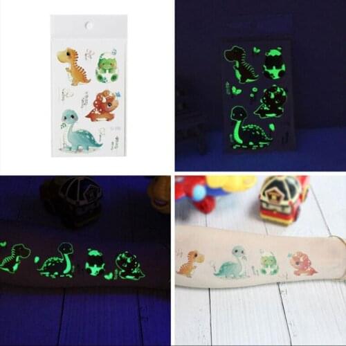 Child Kid Cute Luminous Temporary Fake Tattoos Fashion Temporary Tattoo Stickers Children Body Art Cartoon Sticker