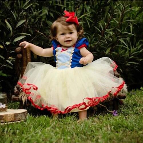 Kids Baby Christmas Cosplay Snow Princess Costume Dress Child cute Ball Party Mesh Tutu Dress For Girls New Year Birthday Gift