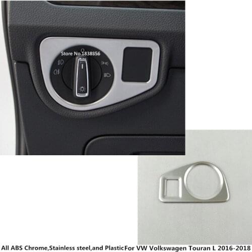 For VW Volkswagen Touran L 2016 2017 2018 2019 Car detector cover front Headlight light switch button Trim frame lamp panel