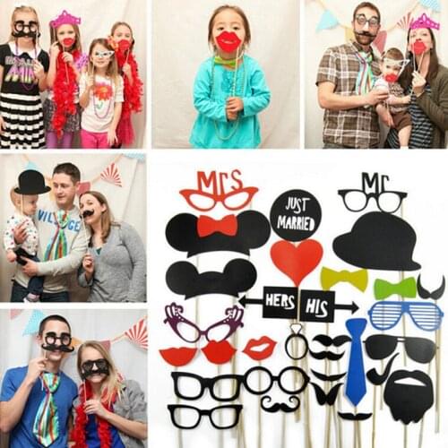 31PCS/Set Photo Booth Colorful Fun Lip wedding decoration Photo Booth Props wedding party decoration favors Event Party Supplies