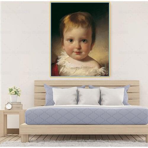 Citon Canvas Art Oil Painting Friedrich von Amerling《Baron Alexander Vesque von Püttlingen as a child》Artwork Picture Decoration