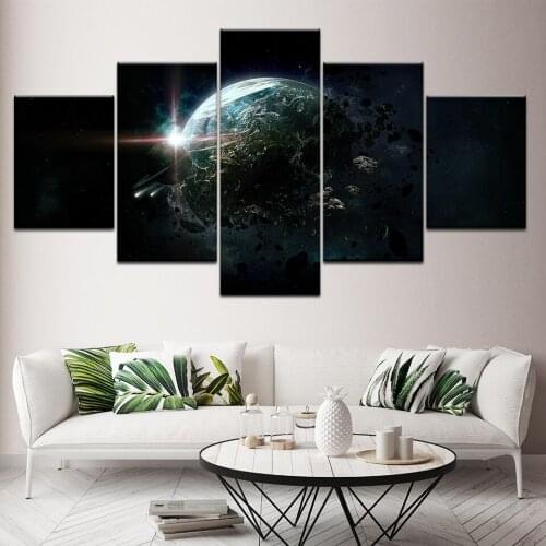 Canvas Painting Broken Earth 5 Pieces Wall Art Painting Modular Wallpapers Poster Print for living room Home Decor