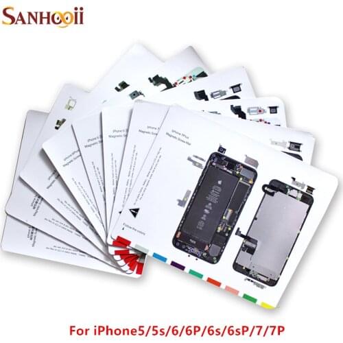 SANHOOII Screw Magnetic Project Mat Screw Chart Position dissemble Pad Repair Guide Pad for iPhone7/7Plus/6s/6s Plus/6/6 Plus/5s