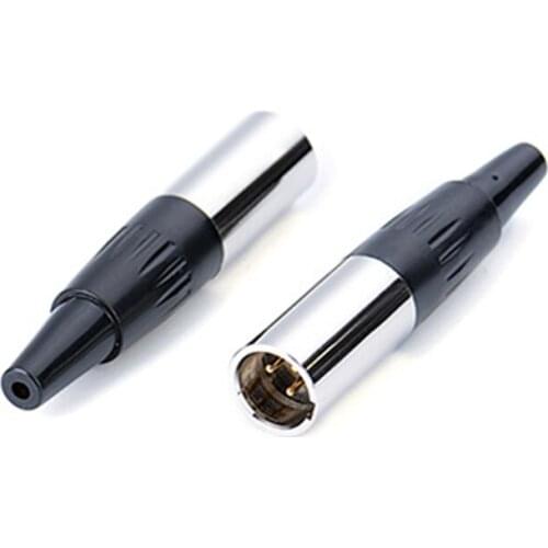 Mini Aviation Connector, XLR Male Plug,3 pins, Zinc Alloy+copper pins, for MIC Microphone Audio Video Connecting