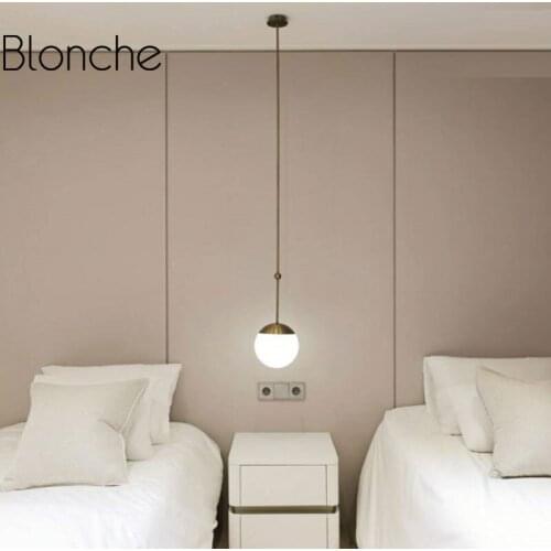 Minimalist Pendant Light Bedroom Bedside Pendant Lamp Modern Living Room LED Hanging Lamp Geometry Line Light Fixtures Art Decor