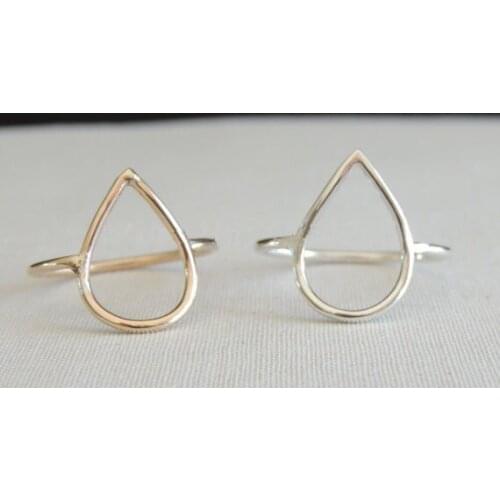 Fashion water droplets contour ring