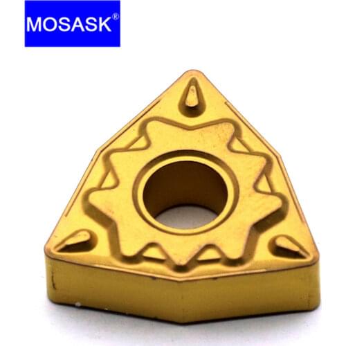 MOSASK 10PCS WNMG 0804 04 08 12 ZC25 CNC Lathe Machining Tungsten Solid Carbide Stainless Steel Processing Insert