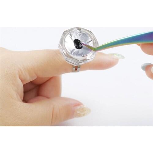 Adjustable Eyelash Extension Glue Rings Glue Holder Tool Kit Set Professional Makeup Disposable Adhesive Eyelash