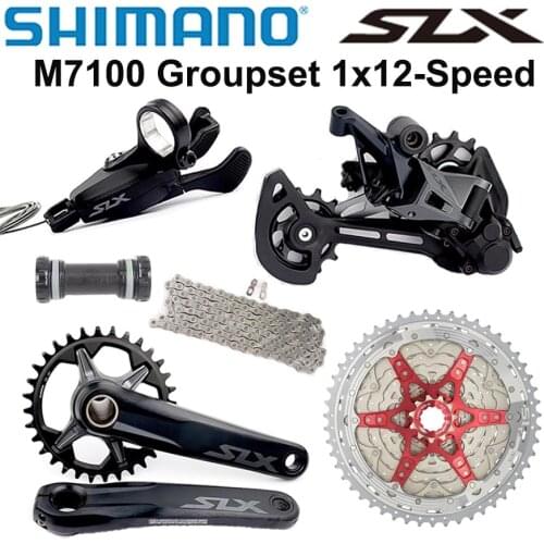 SHIMANO SLX M7100 Groupset 1x12 Speed MTB Mountain Bike SunRace CSMZ903 Cassette Sprocket M7100 Rear Derailleur BOX chain